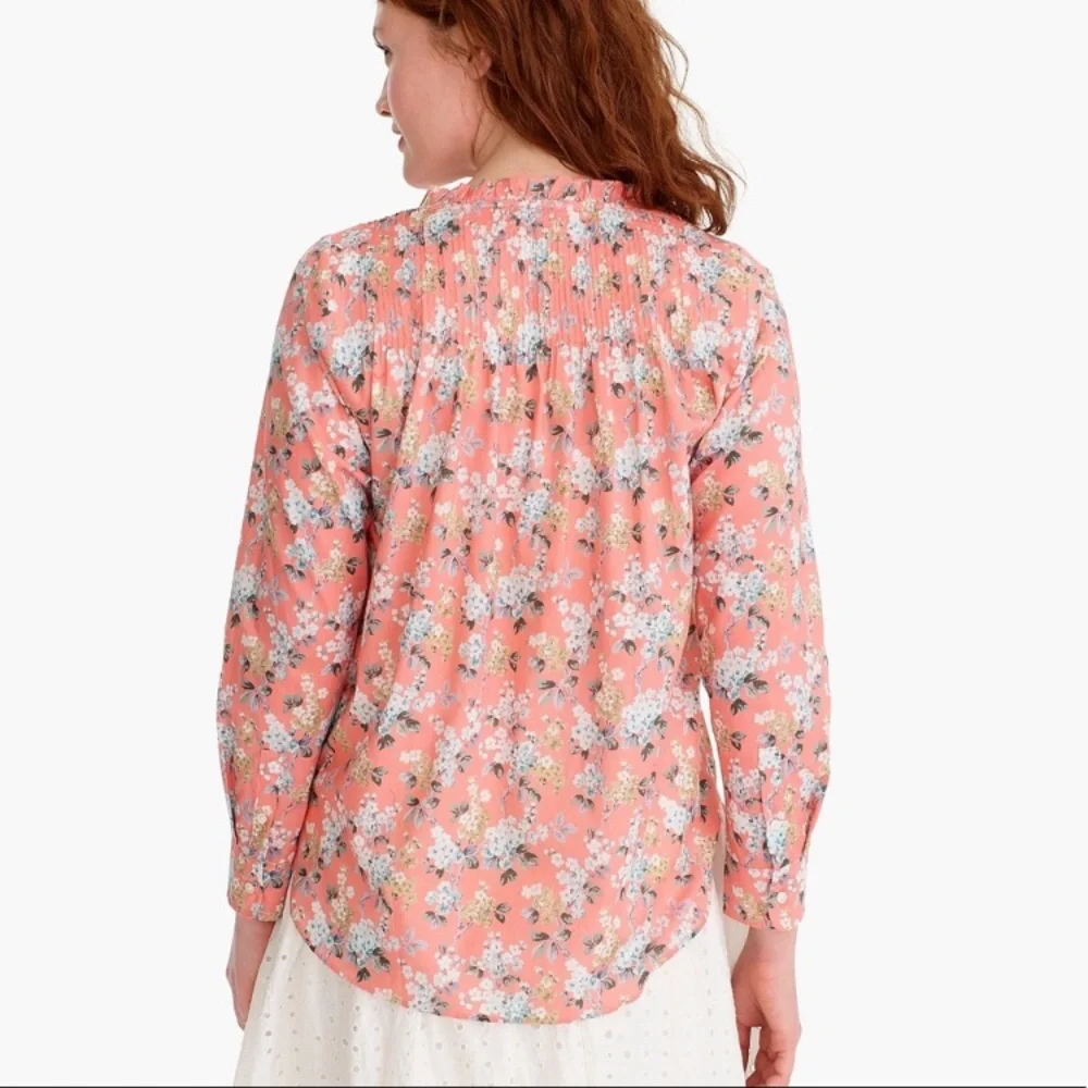 JCREW Classic Ruffle Popover Shirt NWT 12 Floral